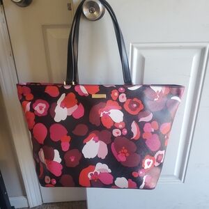 Kate Spade Pink and Red Floral Tote